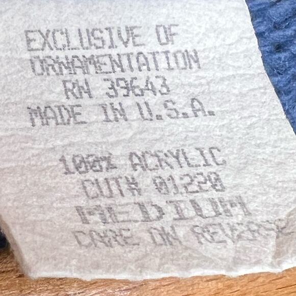 Vintage 80s Cape Cod Petites Size Medium Collared Cottage Pullover Sweater - Picture 7 of 7